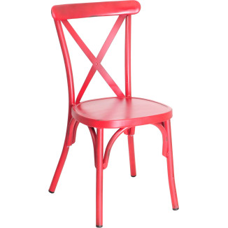 Chaise-bistrot-Cross-aluminium-vintage-rouge-style-bistrot-empilable-profil-droit