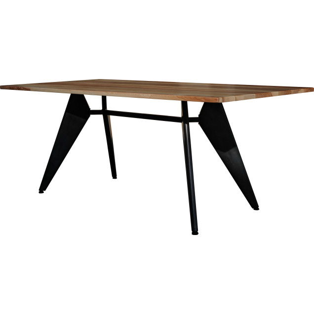 Table DIEPPE métal bois massif contemporain