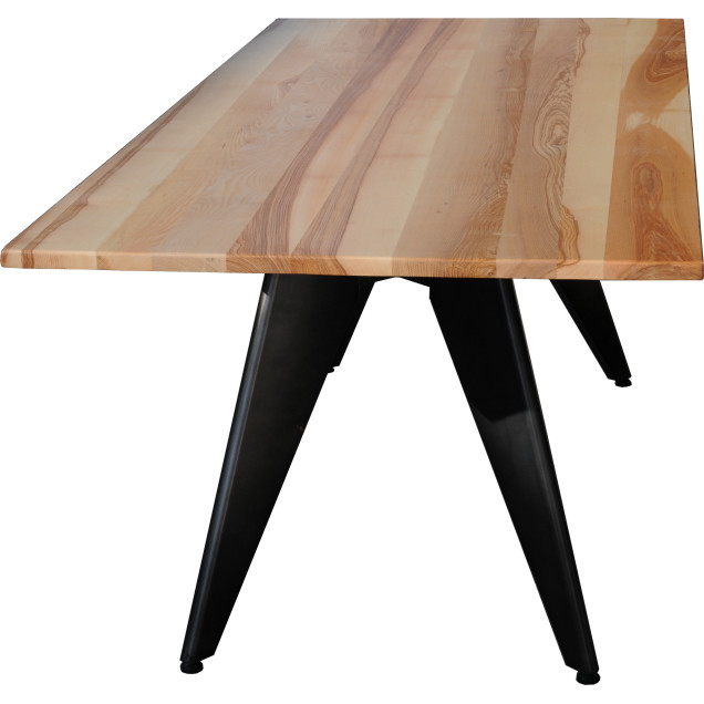 Table DIEPPE métal bois massif contemporain 3