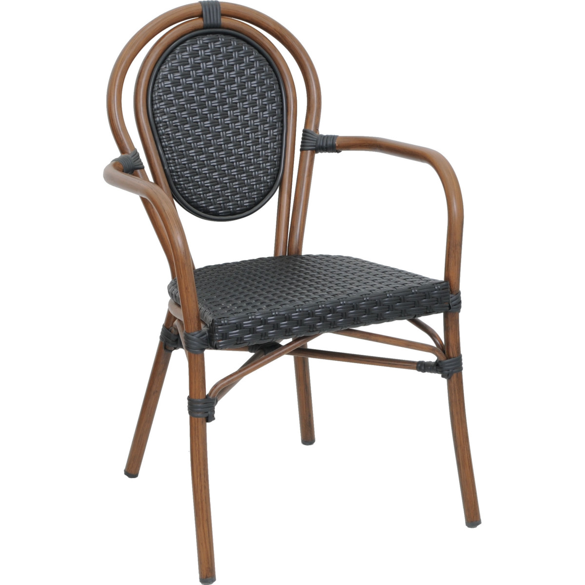 DOUAI Aluminium Rotan Nylon Geweven Leunstoel