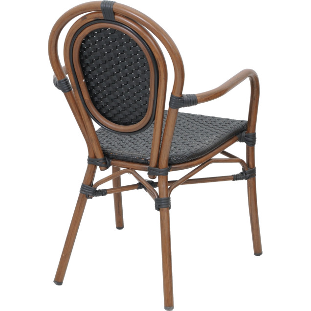 DOUAI Aluminium Rotan Nylon Geweven Leunstoel