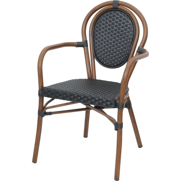 DOUAI armchair aluminum rattan nylon weave