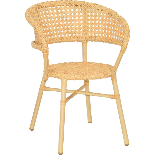 Fauteuil BACHOS aluminium rotin tressage nylon 