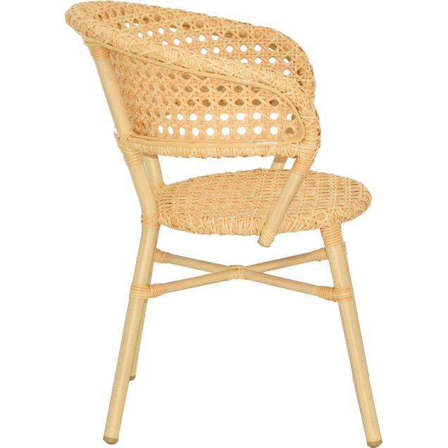 BACHOS Sillón de ratán de aluminio con tejido de nailon