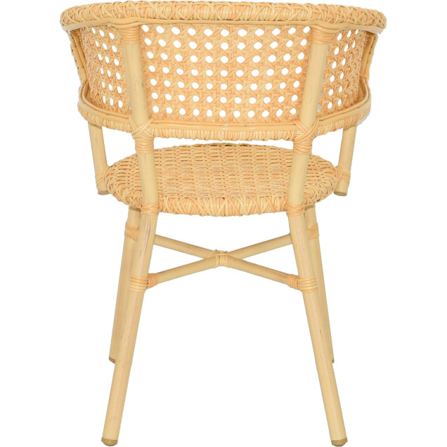BACHOS Sillón de ratán de aluminio con tejido de nailon