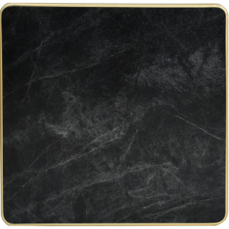 Piano per tavolo con bordo in alluminio dorato, TOURBES laminato
