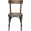Chaise en bois courbe hêtre Valennes style bistrot avec finition brown oil face
