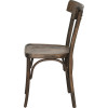 Chaise Valennes avec finition brown oil en bois courbe hêtre style bistrot profil gauche