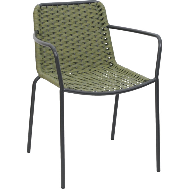 ARCACHON aluminum rope armchair