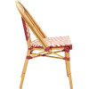 rotan rieten ivoor stapelbare aluminium stoel bistro nylon bordeaux recht profiel