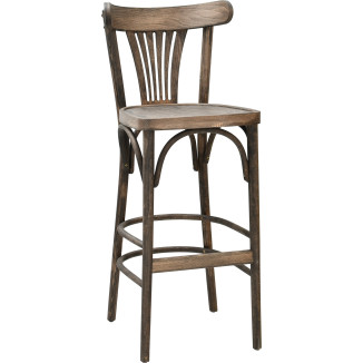 PALMETTE Vintage Bentwood Beech Bar Stool