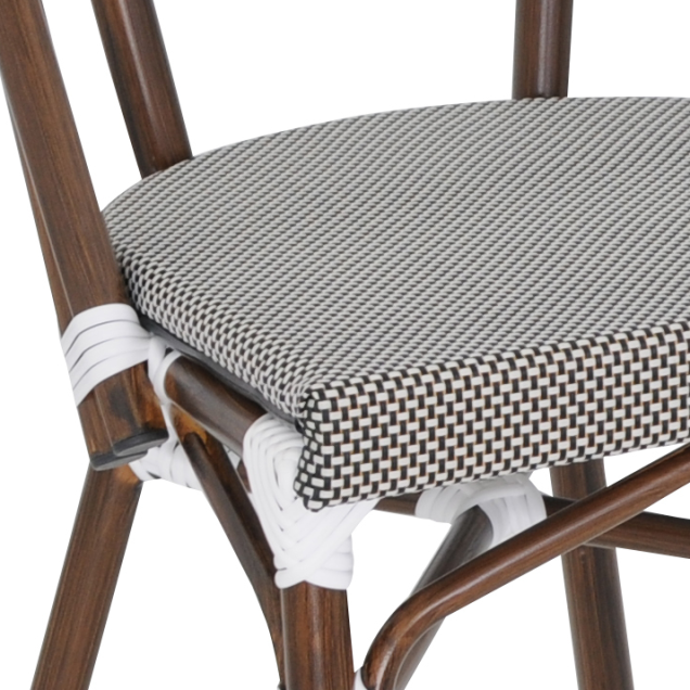 Chaise GRENOBLE aluminium rotin toile textilène 