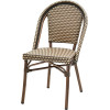 Sedia da giardino Clermont in alluminio nero con intreccio in nylon