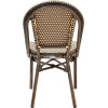 Sedia da giardino Clermont in alluminio nero con intreccio in nylon