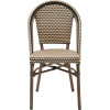 Sedia da giardino Clermont in alluminio nero con intreccio in nylon