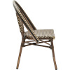 Sedia da giardino Clermont in alluminio nero con intreccio in nylon