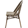 Sedia da giardino Clermont in alluminio nero con intreccio in nylon