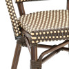 Sedia da giardino Clermont in alluminio nero con intreccio in nylon