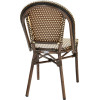 Sedia da giardino Clermont in alluminio nero con intreccio in nylon