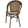 Sedia da giardino Clermont in alluminio nero con intreccio in nylon