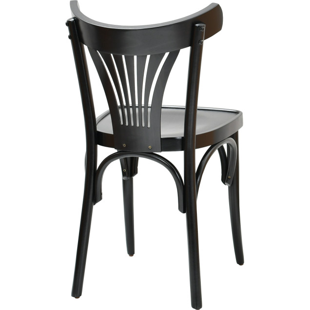 PARISOT Vintage Curved Beech Wood Bar Stool