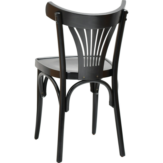 PARISOT Vintage Curved Beech Wood Bar Stool