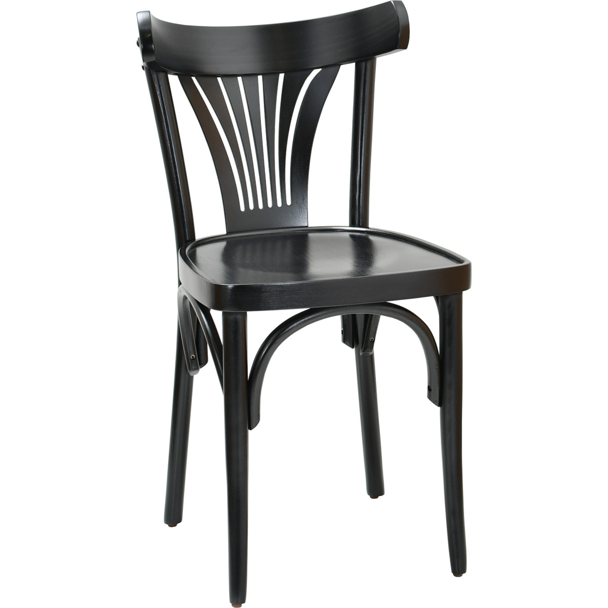 PARISOT Vintage Curved Beech Wood Bar Stool