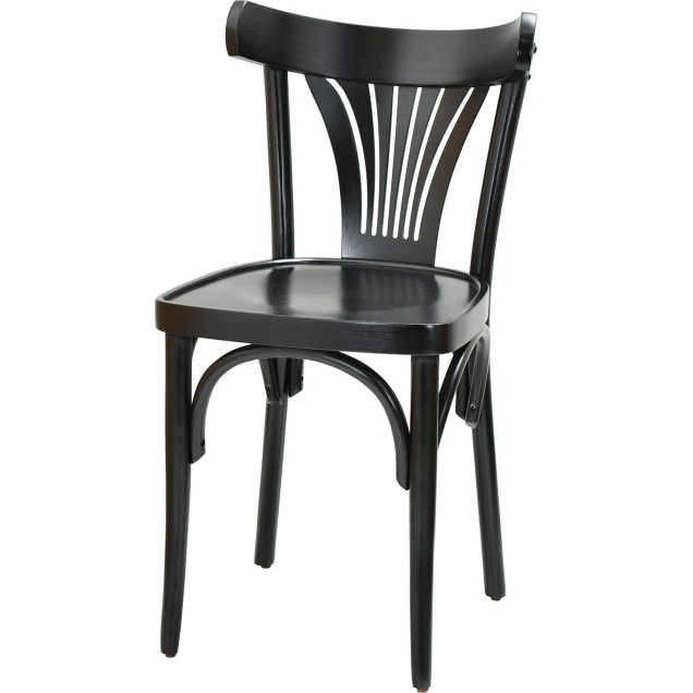 PARISOT Vintage Curved Beech Wood Bar Stool