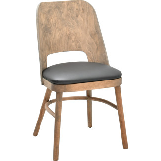 DEBIRA Dining Room Chair, Solid Beech, Upholstered Seat