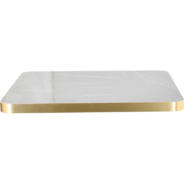 PELISSANNE blad, gouden abs randen, glans melamine