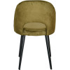 Chaise de restaurant en hetre massif Argancy revetement velours interieur kaki dos