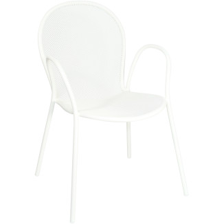 Sillón de terraza para restaurante RONDA EMU, de acero, con carcasa redonda