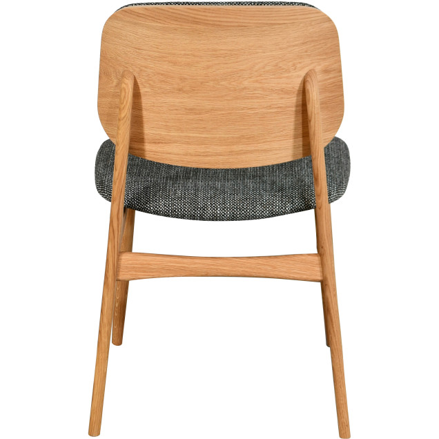 BELIS solid oak chair, upholstered