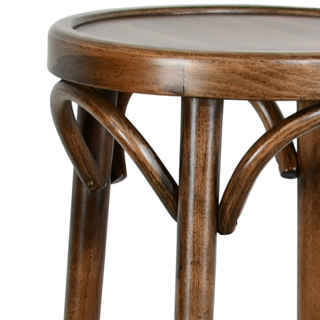 Villefort Bar Stool, Curved Beech Wood, Vintage Finish