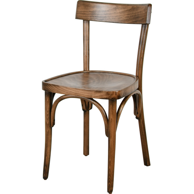 Sedia da bistrot Azzana in legno di faggio curvato, finitura vintage