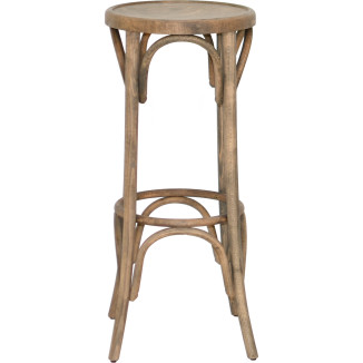 Sgabello vintage retrò da bistrot in legno di faggio curvato per un elegante arredamento da bar