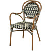 DERCY aluminium rotan fauteuil met nylon vlechtwerk