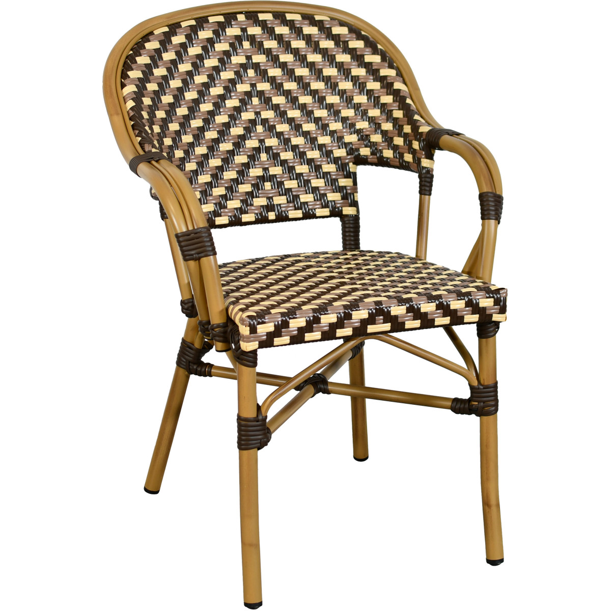 BENEST Terrassen-Sessel für den Außenbereich aus Aluminium und Rattan