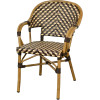Poltrona da esterno BENEST in alluminio e rattan