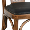 Parisot-GC Bistro Chair, bent beech wood with black PU seat