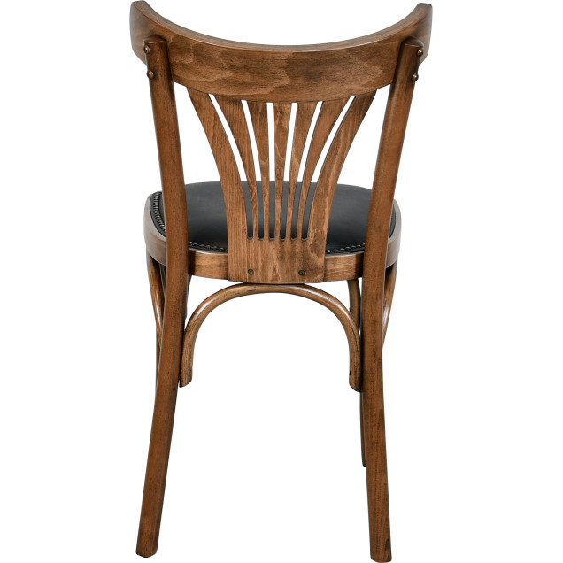 Parisot-GC Bistro Chair, bent beech wood with black PU seat