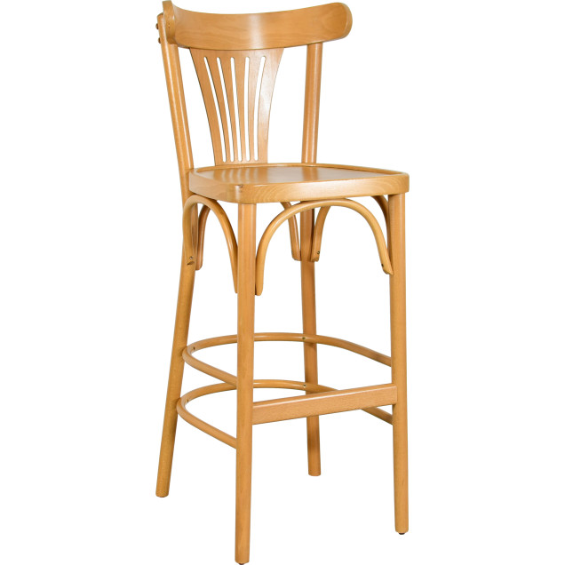 Sgabello da bar PALMETTE in faggio curvato vintage