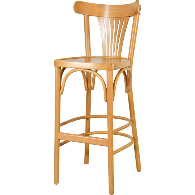 Sgabello da bar PALMETTE in faggio curvato vintage