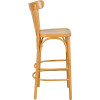 Sgabello da bar PALMETTE in faggio curvato vintage