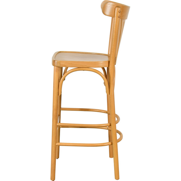 Sgabello da bar PALMETTE in faggio curvato vintage