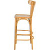 Barhocker PALMETTE aus gebogenem Buchenholz im Vintage-Stil