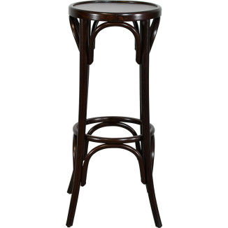 Tabouret rétro bistrot vintage en hêtre bois courbé pour un intérieur de bar élégant