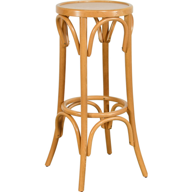 Retro vintage bistro stool in bentwood beech for an elegant bar interior