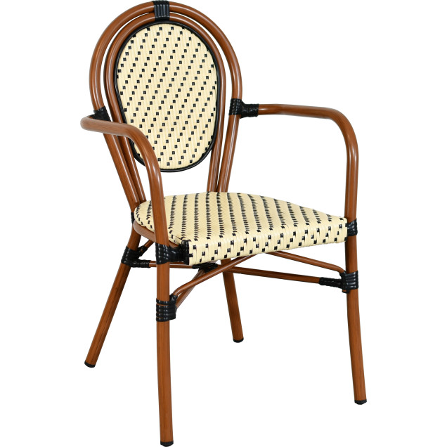 Fauteuil ROUBIA aluminium rotin tressage nylon 