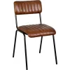Chaise DROIZY acier cuir 